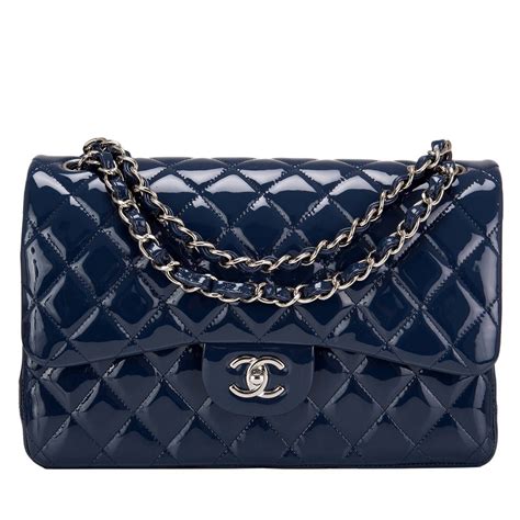 chanel classic flap navy|authentic chanel classic flap bag.